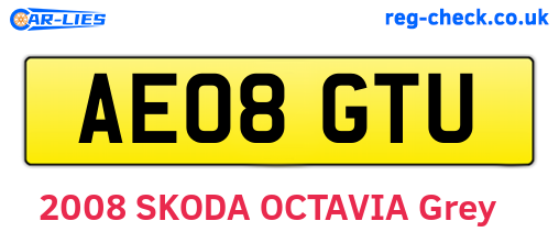 AE08GTU are the vehicle registration plates.