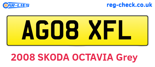 AG08XFL are the vehicle registration plates.