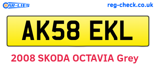AK58EKL are the vehicle registration plates.