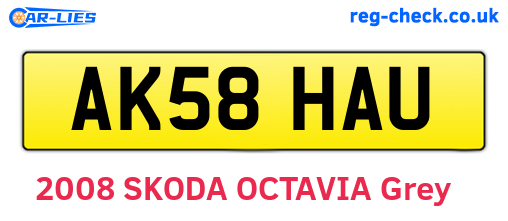 AK58HAU are the vehicle registration plates.