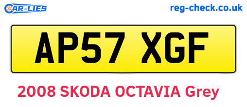 AP57XGF are the vehicle registration plates.