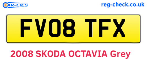 FV08TFX are the vehicle registration plates.
