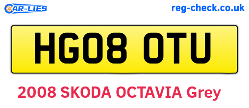 HG08OTU are the vehicle registration plates.
