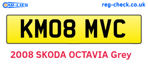 KM08MVC are the vehicle registration plates.