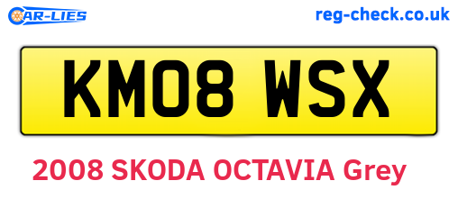 KM08WSX are the vehicle registration plates.