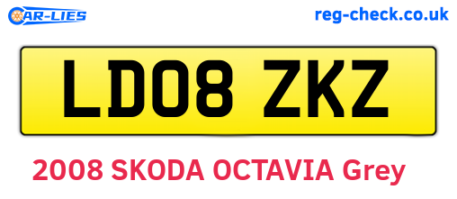 LD08ZKZ are the vehicle registration plates.
