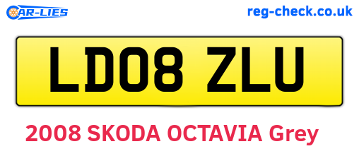 LD08ZLU are the vehicle registration plates.