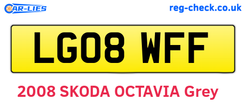 LG08WFF are the vehicle registration plates.