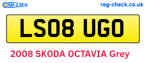 LS08UGO are the vehicle registration plates.