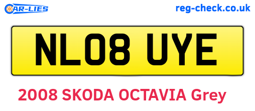 NL08UYE are the vehicle registration plates.