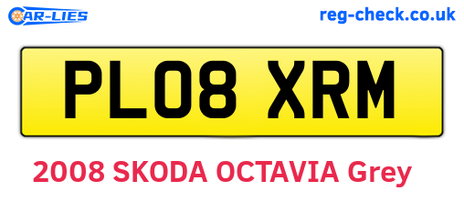 PL08XRM are the vehicle registration plates.