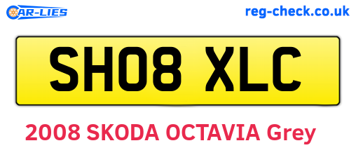 SH08XLC are the vehicle registration plates.