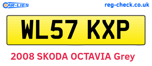 WL57KXP are the vehicle registration plates.