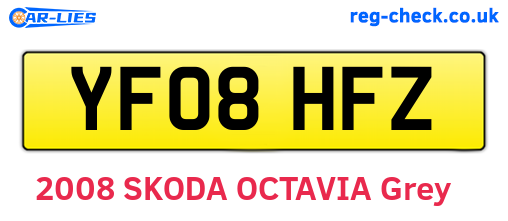 YF08HFZ are the vehicle registration plates.
