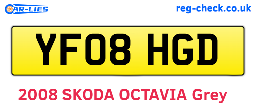 YF08HGD are the vehicle registration plates.