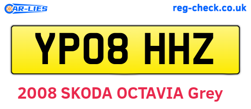 YP08HHZ are the vehicle registration plates.