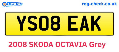 YS08EAK are the vehicle registration plates.