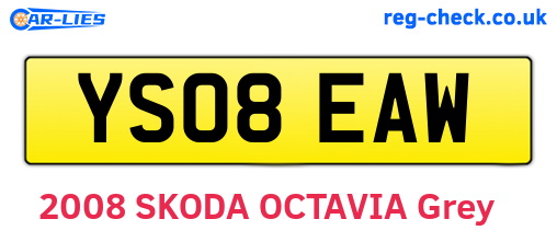 YS08EAW are the vehicle registration plates.