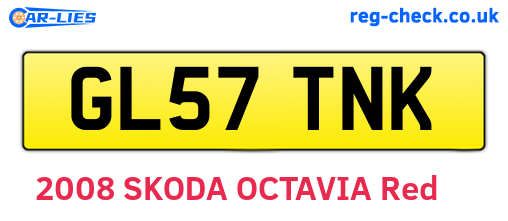 GL57TNK are the vehicle registration plates.