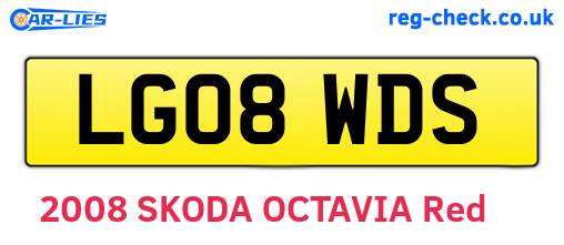 LG08WDS are the vehicle registration plates.