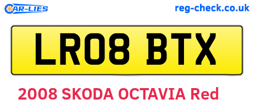 LR08BTX are the vehicle registration plates.