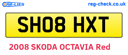 SH08HXT are the vehicle registration plates.