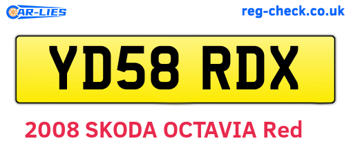 YD58RDX are the vehicle registration plates.