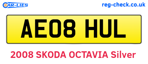AE08HUL are the vehicle registration plates.
