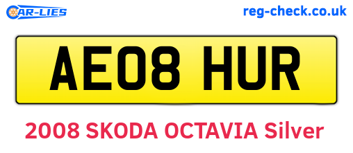 AE08HUR are the vehicle registration plates.