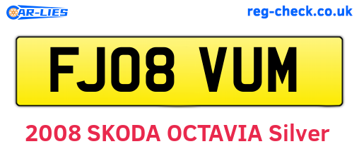 FJ08VUM are the vehicle registration plates.