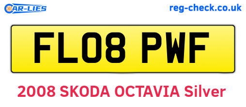 FL08PWF are the vehicle registration plates.