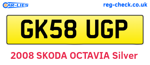 GK58UGP are the vehicle registration plates.