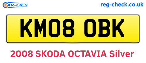 KM08OBK are the vehicle registration plates.