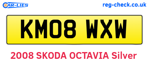 KM08WXW are the vehicle registration plates.