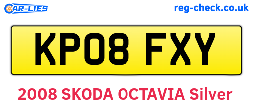 KP08FXY are the vehicle registration plates.