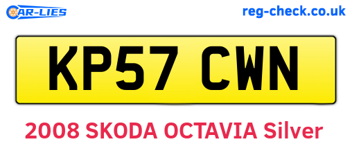 KP57CWN are the vehicle registration plates.