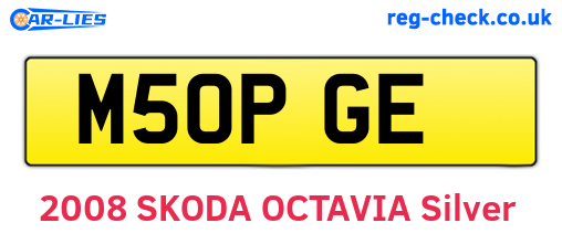 M50PGE are the vehicle registration plates.