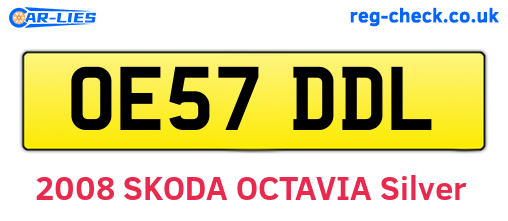OE57DDL are the vehicle registration plates.