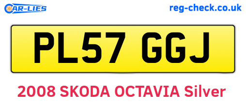 PL57GGJ are the vehicle registration plates.