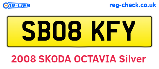 SB08KFY are the vehicle registration plates.