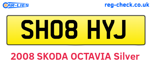 SH08HYJ are the vehicle registration plates.