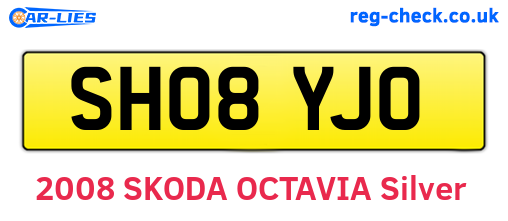SH08YJO are the vehicle registration plates.