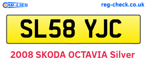 SL58YJC are the vehicle registration plates.