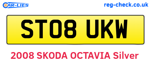ST08UKW are the vehicle registration plates.