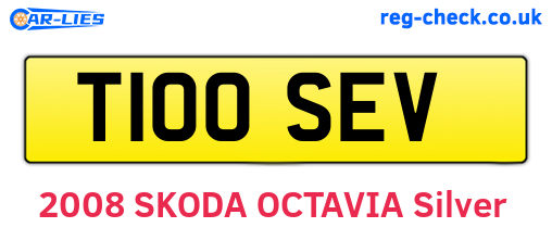 T100SEV are the vehicle registration plates.