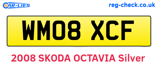 WM08XCF are the vehicle registration plates.