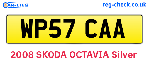 WP57CAA are the vehicle registration plates.