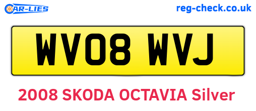WV08WVJ are the vehicle registration plates.