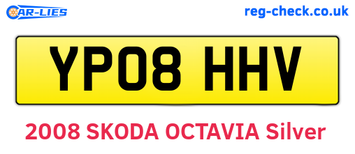 YP08HHV are the vehicle registration plates.