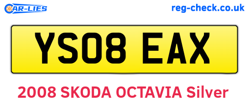 YS08EAX are the vehicle registration plates.